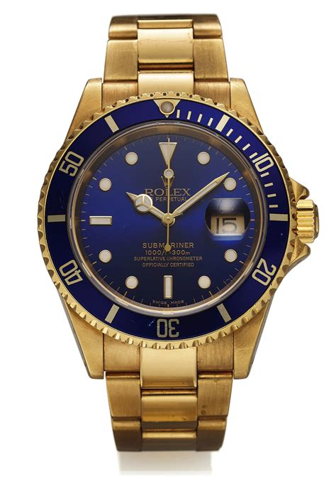 rolex submariner 16610 f601388|rolex 16618 gold submariner blue.